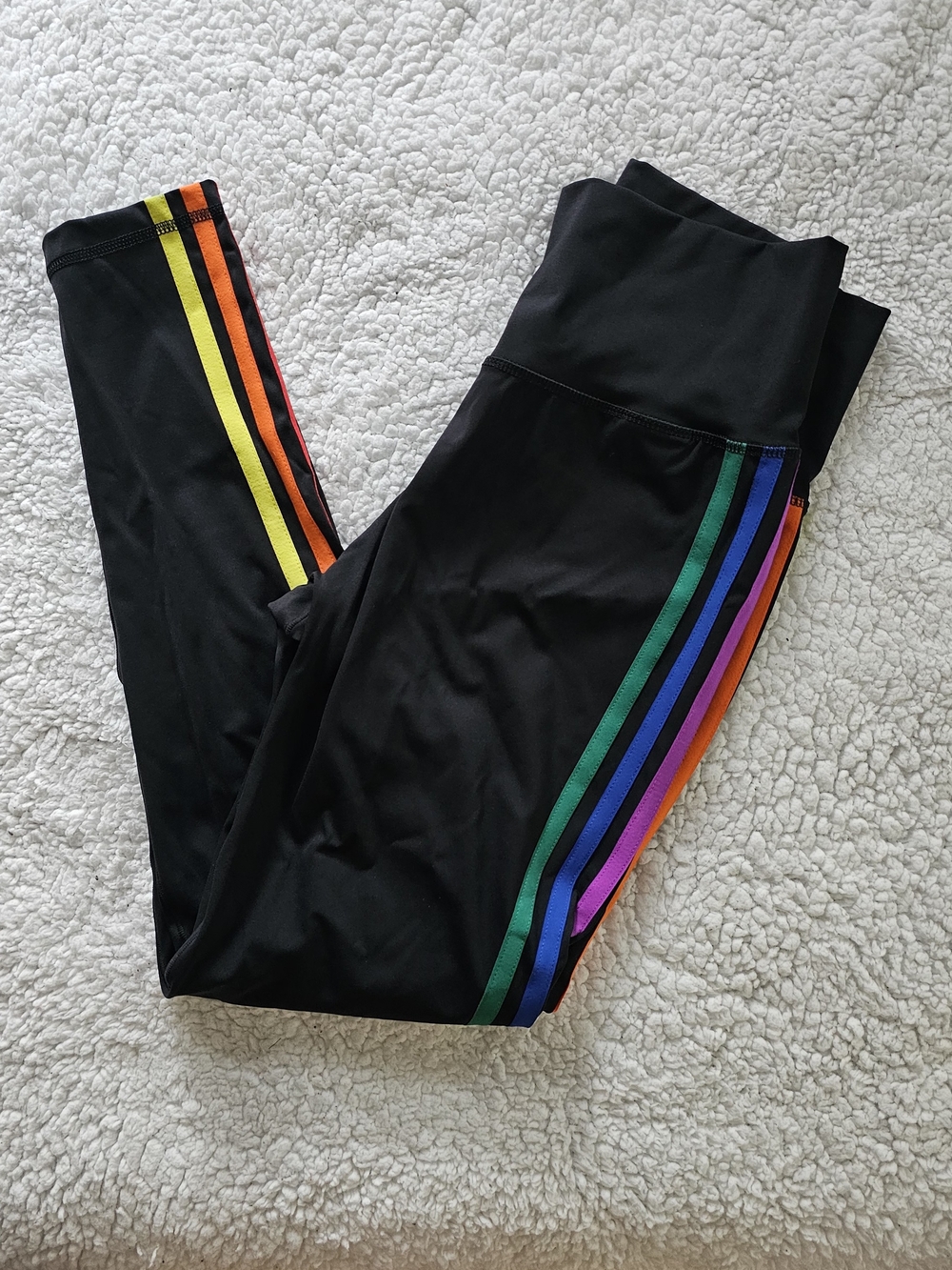adidas pride leggings with Rainbow Side Stripes